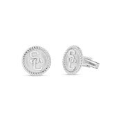USC Trojans Sterling Silver SC Interlock with Rope Border Cufflinks